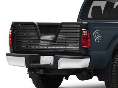 Go Industries Louvered V-Gate Air Flow Tailgate; Black (11-16 F-350 Super Duty)