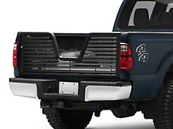 Louvered V-Gate Air Flow Tailgate; Black (11-16 F-350 Super Duty)