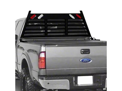 Go Industries Heavy Duty Lighted Headache Rack; Black (99-18 Sierra 1500)