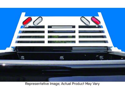 Go Industries Heavy Duty Lighted Headache Rack; Black (19-24 Silverado 1500)