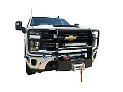 Fully Welded Winch System Grille Guard; Black (20-26 Silverado 2500 HD)