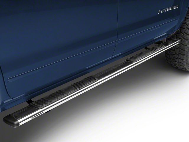 5-Inch OE Xtreme Low Profile Side Step Bars; Stainless Steel (14-18 Silverado 1500 Crew Cab)