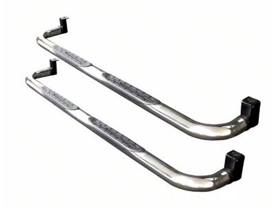 Go Rhino 3-Inch 4000 Series Cab Length Side Step Bars; Polished (15-17 Colorado Crew Cab)