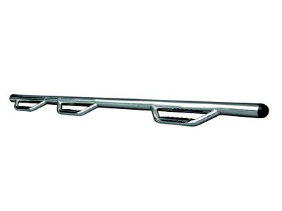 Go Rhino Dominator D3-1 Piece Wheel-to-Wheel Side Step Bars; Polished (15-25 F-150 SuperCrew w/ 5-1/2-Foot Bed)
