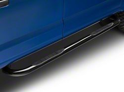Go Rhino 3-Inch 4000 Series Cab Length Side Step Bars; Black (15-26 F-150 SuperCrew)