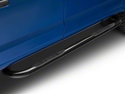 Go Rhino 3-Inch 4000 Series Cab Length Side Step Bars; Black (15-25 F-150 SuperCrew)