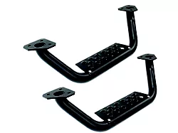 Go Rhino Drop Steps for Dominator D6 Side Steps Only; Textured Black (04-25 F-150 SuperCab, SuperCrew w/ Dominator D6 Side Steps)