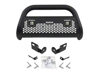RC2 LR Bull Bar with Two 3-Inch Cube Lights; Textured Black (09-23 F-150, Excluding Raptor)