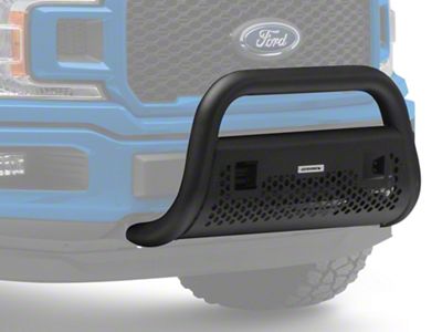 Go Rhino RC2 LR Bull Bar with Two Cube Light Mounting Brackets; Textured Black (09-25 F-150, Excluding Raptor)