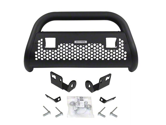 Go Rhino RC2 LR Bull Bar with Two Cube Light Mounting Brackets; Textured Black (09-24 F-150, Excluding Raptor)