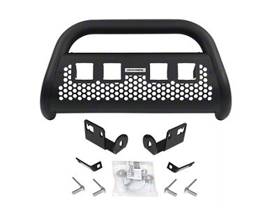 RC2 LR Bull Bar with Four Cube Light Mounting Brackets; Textured Black (09-24 F-150, Excluding Raptor)
