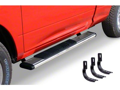 Go Rhino 5-Inch OE Xtreme Low Profile Side Step Bars; Polished (04-14 F-150 SuperCab)