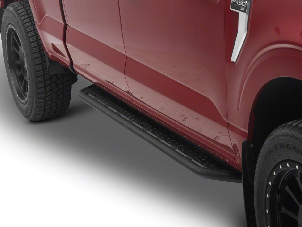 Go Rhino F-150 Dominator Xtreme D6 Side Step Bars; Textured Black