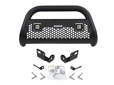 Go Rhino RC2 LR Bull Bar with Two 3-Inch Cube Lights; Textured Black (11-16 F-350 Super Duty)