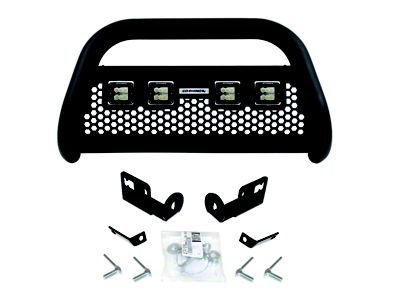 RC2 LR Bull Bar with Four 3-Inch Cube Lights; Textured Black (11-16 F-350 Super Duty)