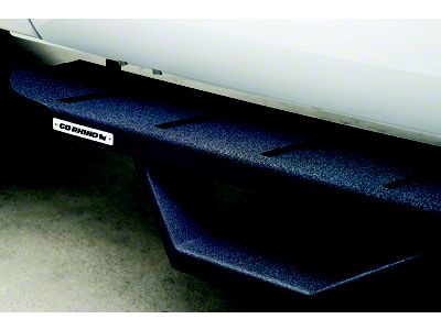 RB10 Running Boards with Drop Steps; Textured Black (17-23 F-350 Super Duty Regular Cab)