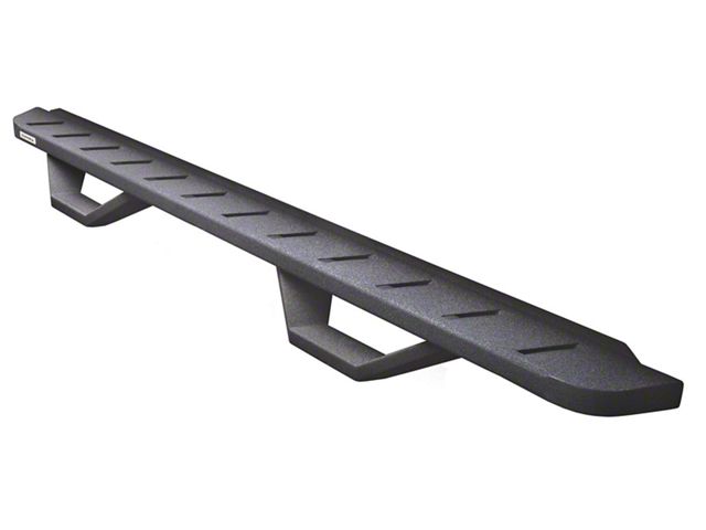 Go Rhino RB10 Running Boards with Drop Steps; Textured Black (17-24 F-350 Super Duty SuperCrew)