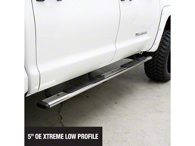 Go Rhino 5-Inch OE Xtreme Low Profile Side Step Bars; Polished (17-25 F-350 Super Duty SuperCab)