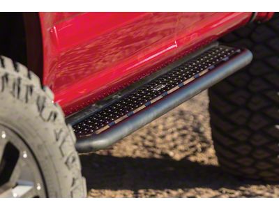 Go Rhino Dominator Xtreme D6 Side Step Bars; Textured Black (17-24 F-350 Super Duty SuperCrew)