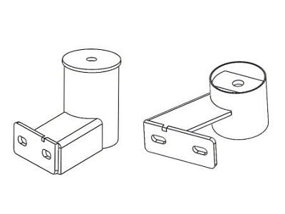 Go Rhino Brackets for Dominator Extreme Side Steps (22-26 Maverick)