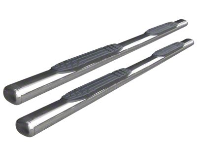 Go Rhino 4-Inch 1000 Series Side Step Bars; Polished (19-25 RAM 1500 Crew Cab)