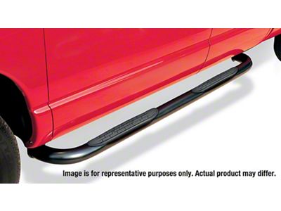 Go Rhino 3-Inch 4000 Series Cab Length Side Step Bars; Black (95-01 RAM 1500 Club Cab)