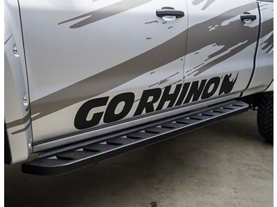 Go Rhino RB10 Running Boards; Protective Bedliner Coating (15-18 RAM 1500 Crew Cab)