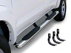 Go Rhino 4-Inch OE Xtreme Side Step Bars; Polished (15-18 RAM 1500 Quad Cab)