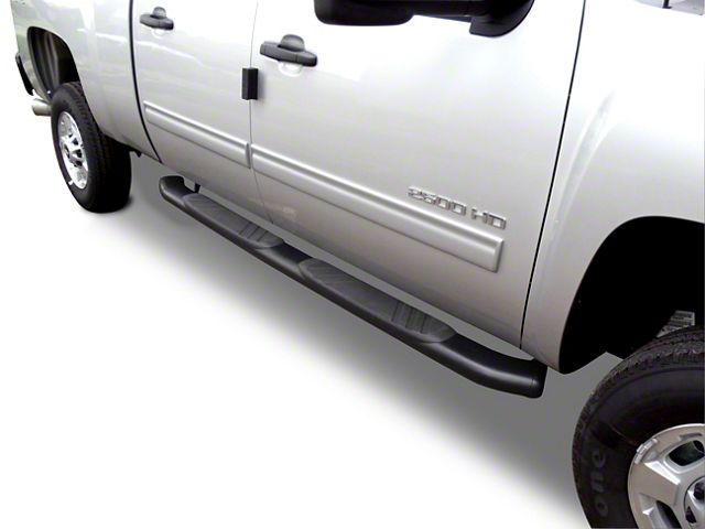 Go Rhino 5-Inch OE Xtreme Composite Side Step Bars; Black (02-08 RAM 1500 Quad Cab)