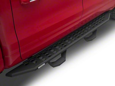 Go Rhino RB20 Running Boards with Drop Steps; Textured Black (19-25 RAM 1500 Crew Cab)