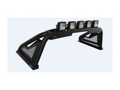 Go Rhino Sport Bar 2.0 Roll Bar with Power Actuated Retractable Light Mount; Textured Black (09-18 RAM 1500 w/o RAM Box)