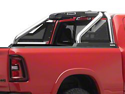 Go Rhino Sport Bar 2.0 Roll Bar with Power Actuated Retractable Light Mount; Polished (19-26 RAM 1500 w/o RAM Box)