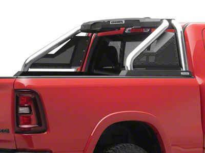 Go Rhino Sport Bar 2.0 Roll Bar with Power Actuated Retractable Light Mount; Polished (19-26 RAM 1500 w/o RAM Box)