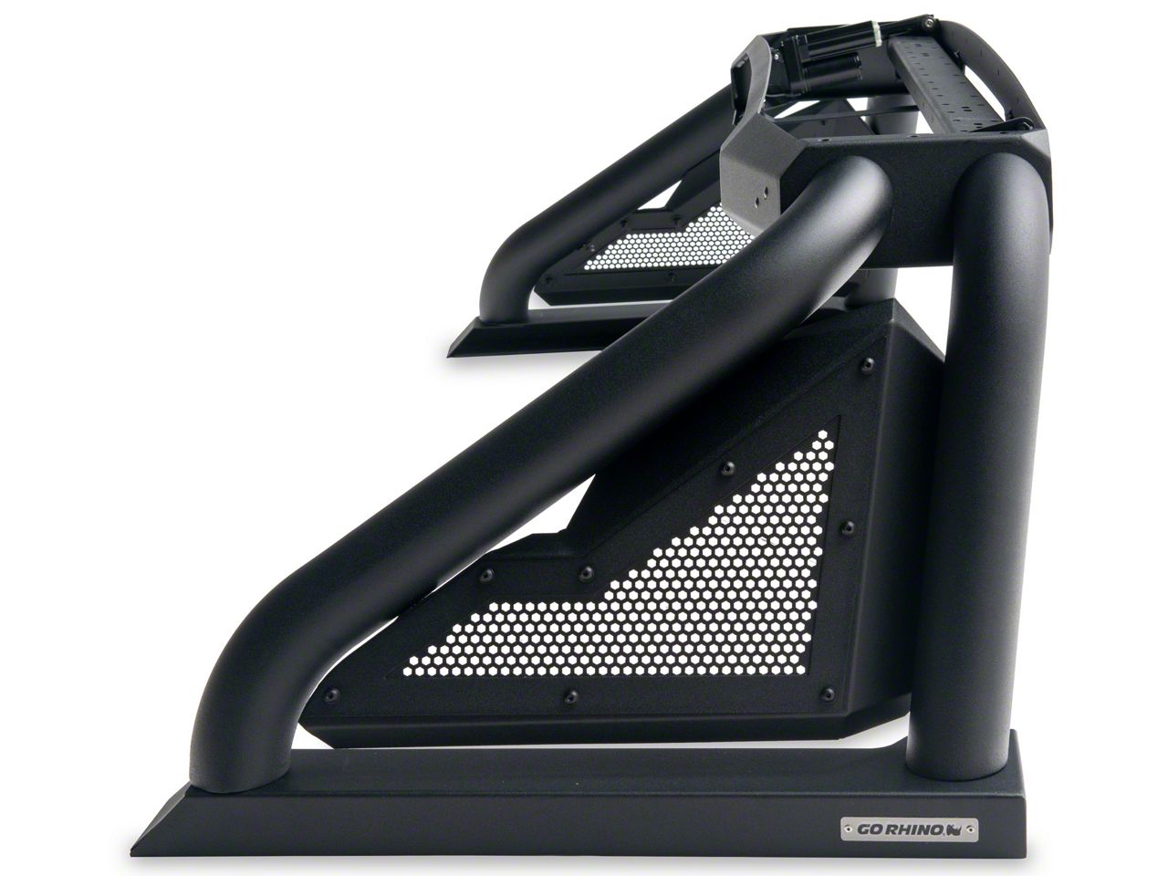 Go Rhino Silverado 2500 Sport Bar 2.0 Roll Bar With Power Actuated Retractable Light Mount; Textured Black 918600T (20-25 Silverado 2500 HD) - Free Shipping