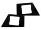 BR Front Bumper 4-Inch Square Light Plates; Textured Black (13-18 RAM 1500)