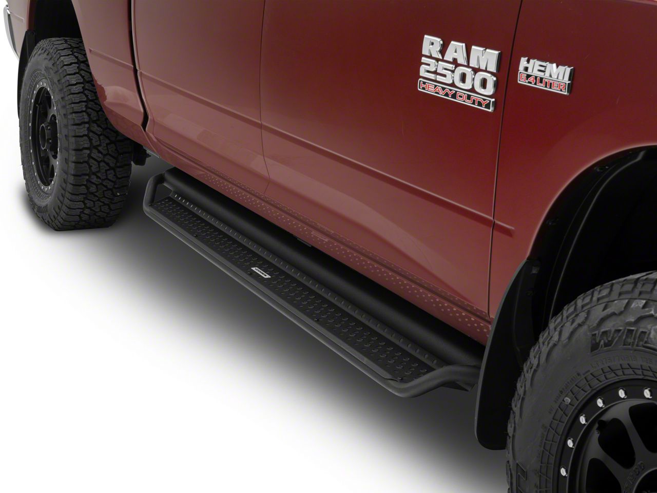 Go Rhino RAM 3500 Dominator Xtreme D6 Side Step Bars; Textured Black