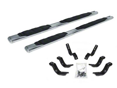 Go Rhino 4-Inch 1000 Series Side Step Bars; Polished (03-09 RAM 3500 Quad Cab)