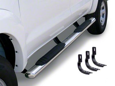 Go Rhino 4-Inch OE Xtreme Side Step Bars; Polished (03-09 RAM 3500 Quad Cab)