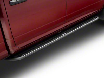 Go Rhino Dominator Xtreme DSS Slider Side Step Bars; Textured Black (10-24 RAM 3500 Crew Cab)
