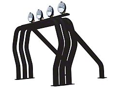 Go Rhino Triple Bar/Single Kicker Bed Bar; Black (10-26 RAM 3500)