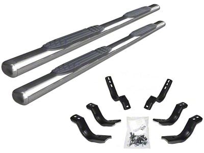 Go Rhino 4-Inch 1000 Series Side Step Bars; Polished (19-25 Ranger SuperCrew)