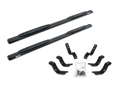 Go Rhino 4-Inch 1000 Series Side Step Bars; Textured Black (19-25 Sierra 1500 Crew Cab)