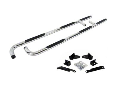 Go Rhino 6000 Series Wheel-to-Wheel Side Step Bars; Polished (14-18 Sierra 1500 Crew Cab w/ 5.80-Foot Short Box)