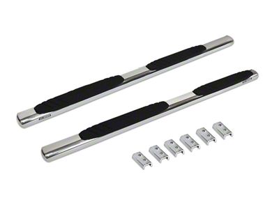 Go Rhino 4-Inch OE Xtreme Side Step Bars; Polished (19-25 Sierra 1500 Double Cab)