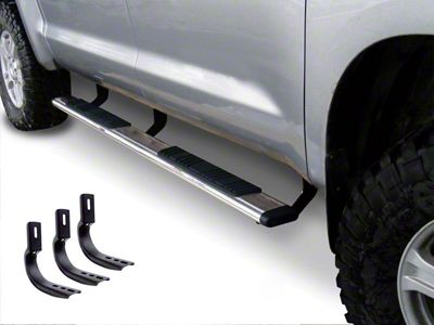 Go Rhino 5-Inch OE Xtreme Low Profile Side Step Bars; Polished (07-18 Sierra 1500 Crew Cab)