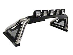 Go Rhino Sport Bar 2.0 Roll Bar with Power Actuated Retractable Light Mount; Polished (14-18 Sierra 1500)