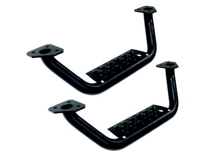 Go Rhino Drop Steps for Dominator D6 Side Steps Only; Textured Black (99-18 Sierra 1500 Extended/Double Cab, Crew Cab w/ Dominator D6 Side Steps)
