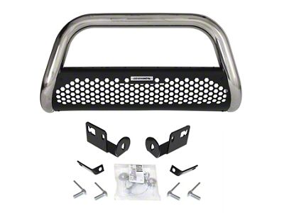 Go Rhino Charger RC2 Bull Bar; Polished (07-19 Sierra 2500 HD w/o Driver Alert Package)