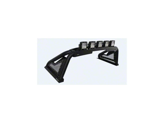 Go Rhino Sport Bar 2.0 Roll Bar with Power Actuated Retractable Light Mount; Textured Black (15-19 Sierra 2500 HD)