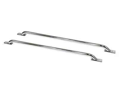 Go Rhino Stake Pocket Bed Rails; Chrome (01-06 Sierra 2500 HD w/ 6.50-Foot Standard Box)